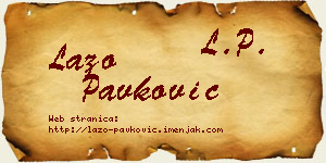 Lazo Pavković vizit kartica